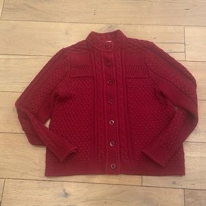 LL Bean red cardigan, small